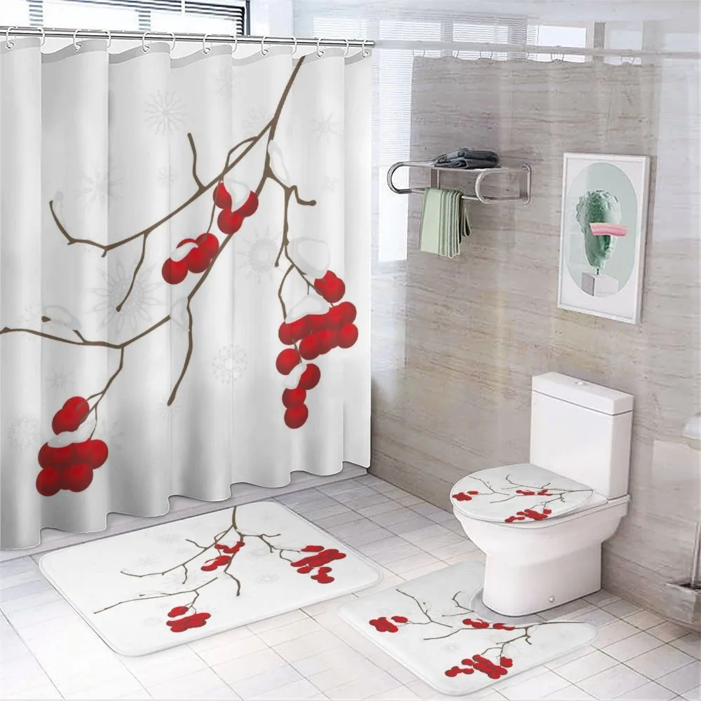 Plant with Snow — 4-Piece Bathroom Set preview