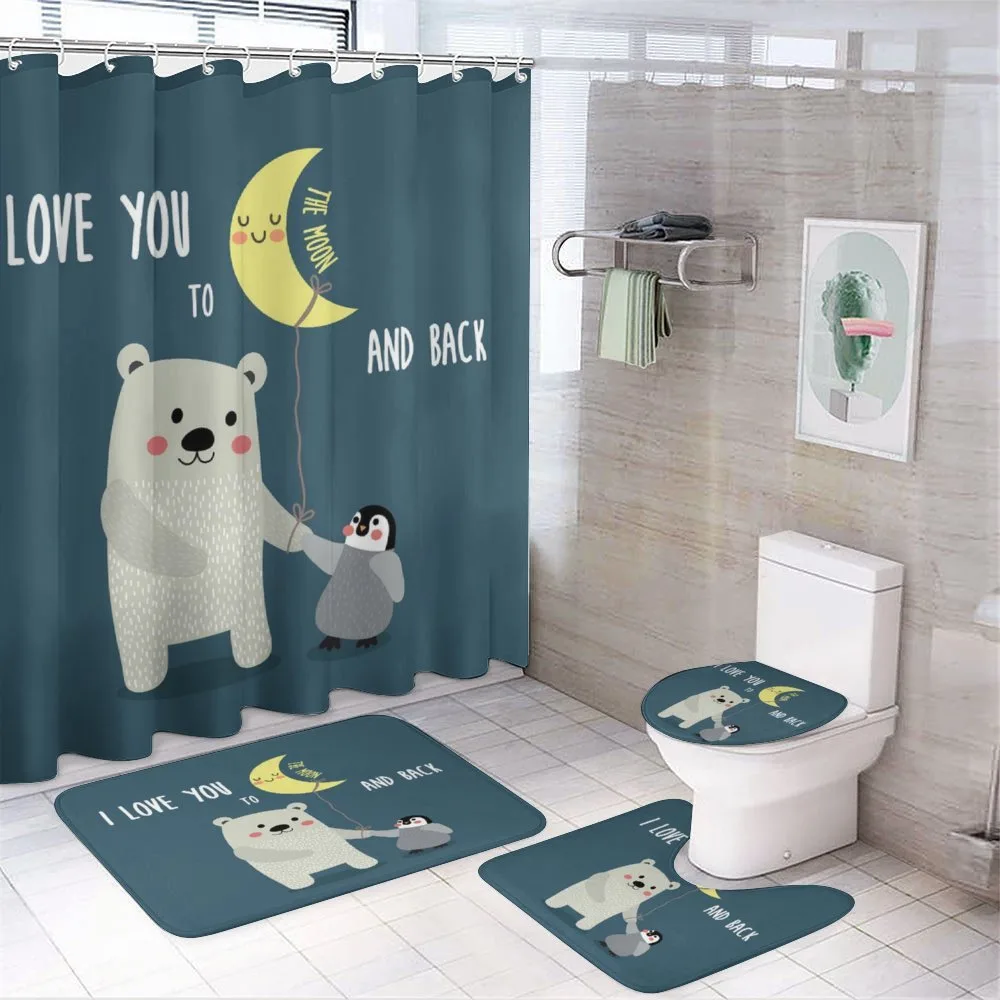 Teddy Bear Penguin — 4-Piece Bathroom Set preview