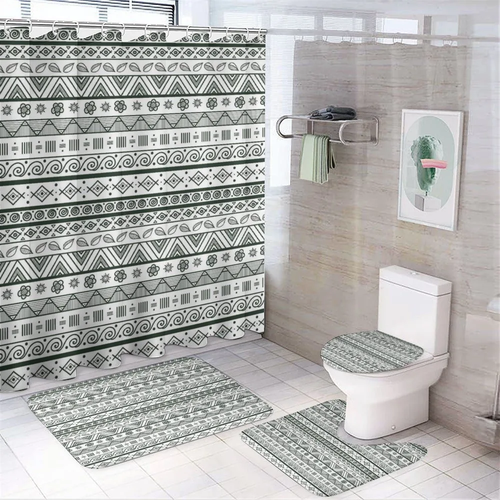Aztec Patterns — 4-Piece Bathroom Set preview