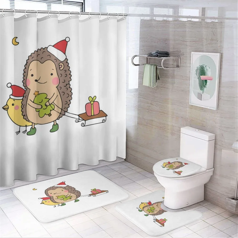 Cartoon Bird and Tree — 4-Piece Bathroom Set preview