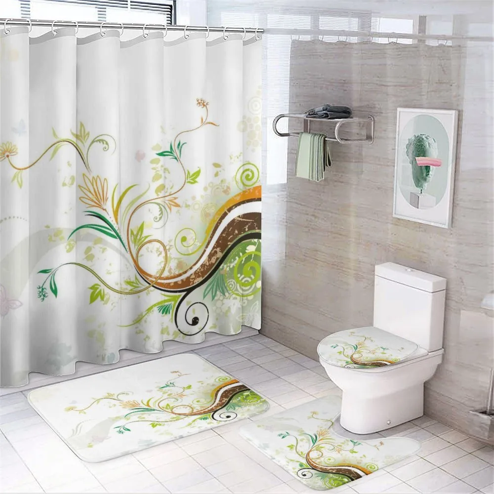 Flowers Ivy Leaves Ivy — 4-Piece Bathroom Set preview