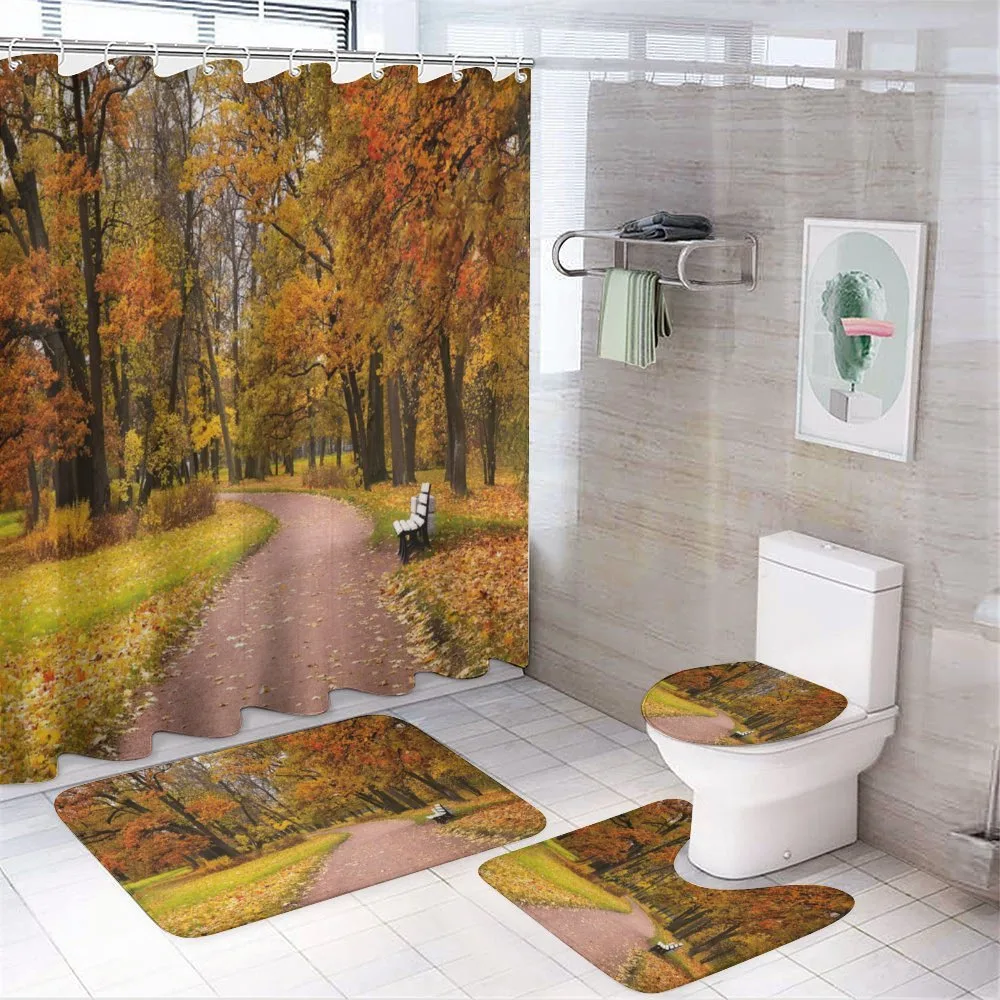 Idyllic Rural Park Woods — 4-Piece Bathroom Set preview