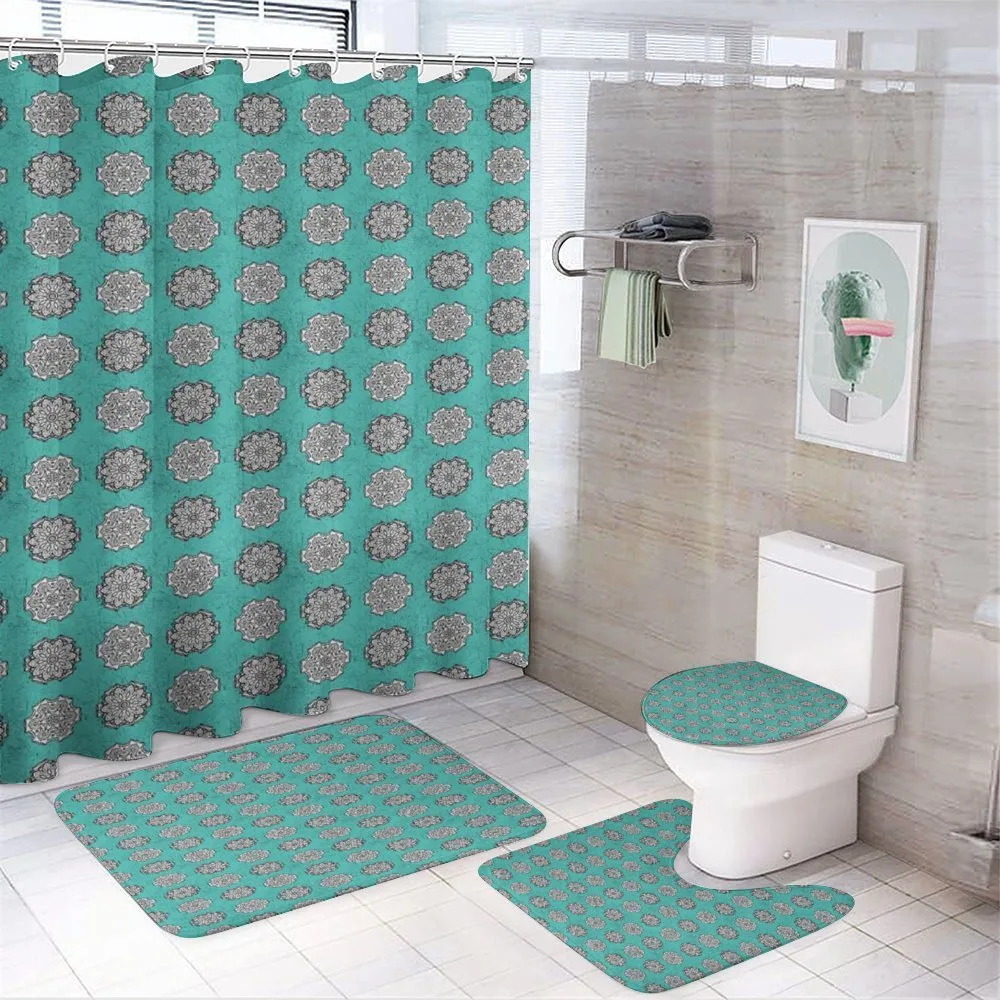 Medieval Floral Royal — 4-Piece Bathroom Set preview