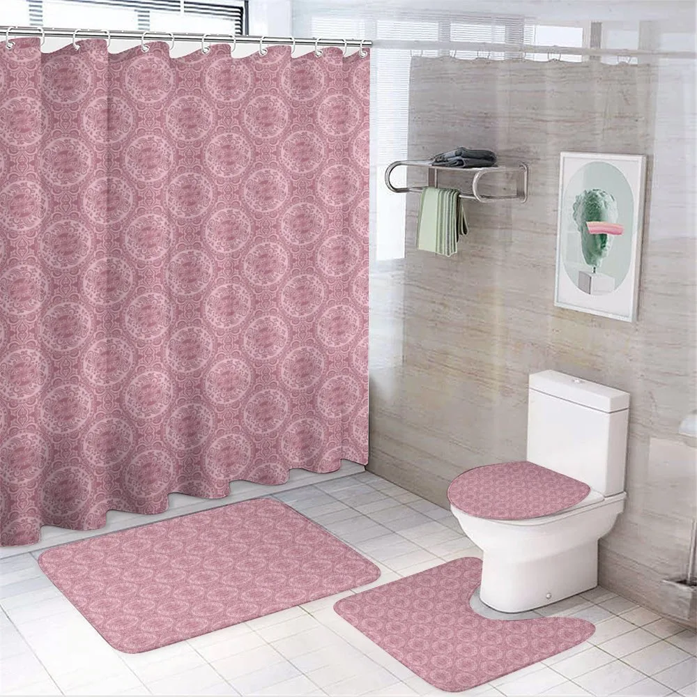 Mystic Flowers and Circles — 4-Piece Bathroom Set preview