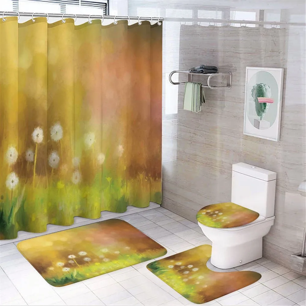 Oil Painting Effect Art — 4-Piece Bathroom Set preview