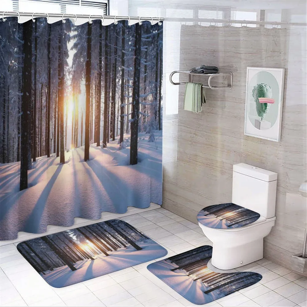 Sunset at Wintertime — 4-Piece Bathroom Set preview