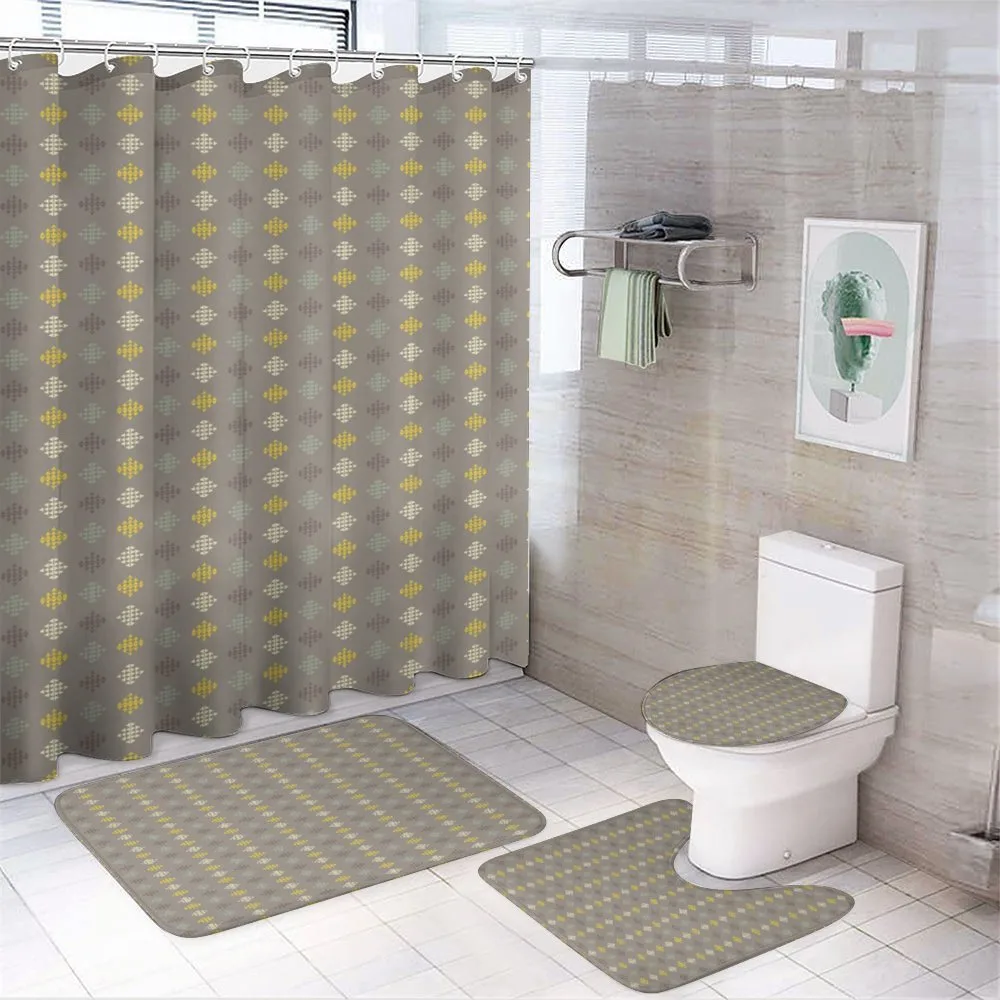 Triangular Motifs Grouped — 4-Piece Bathroom Set preview