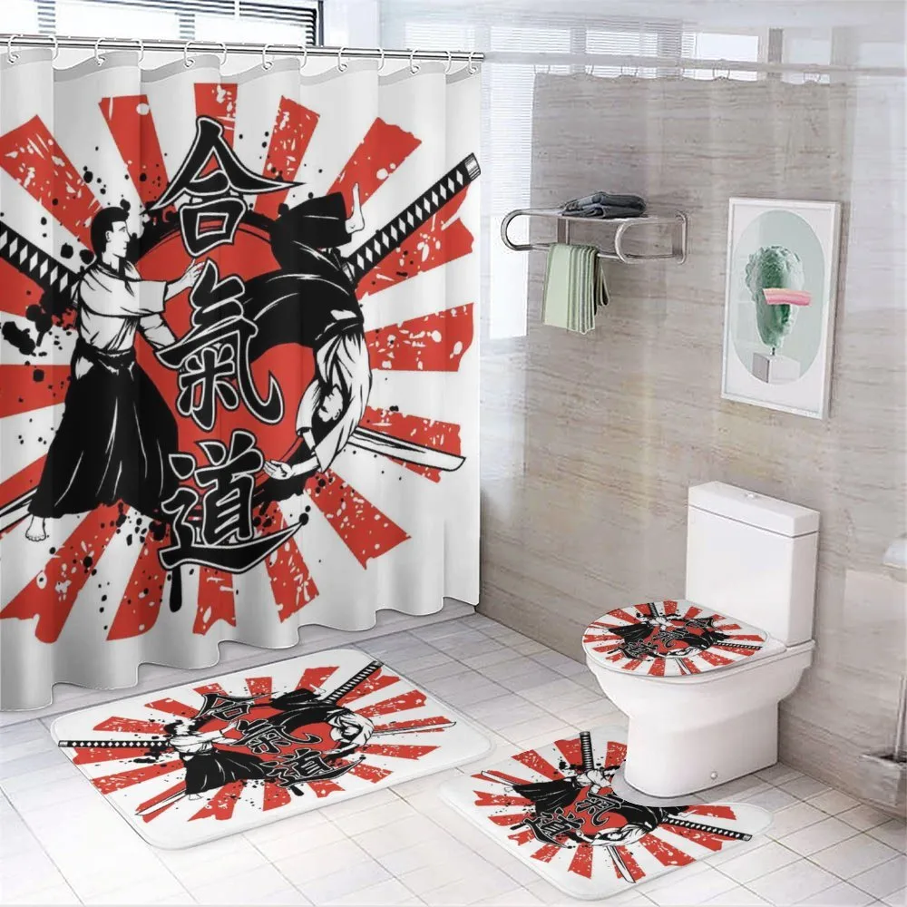 Aikido Samurai Fight — 4-Piece Bathroom Set preview