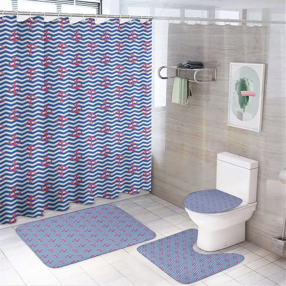 Anchors Slhouettes Waves — 4-Piece Bathroom Set preview