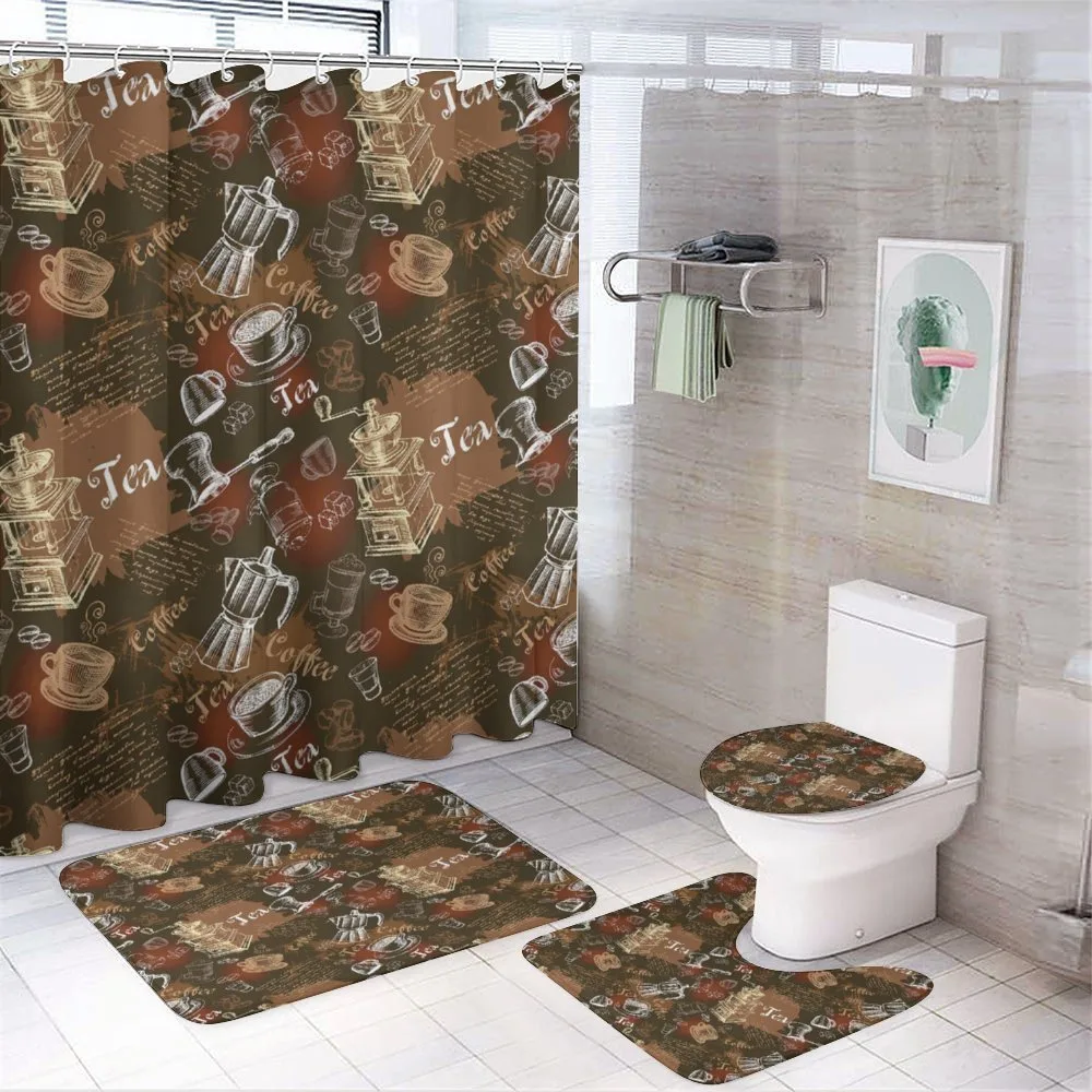 European Coffee Culture — 4-Piece Bathroom Set preview