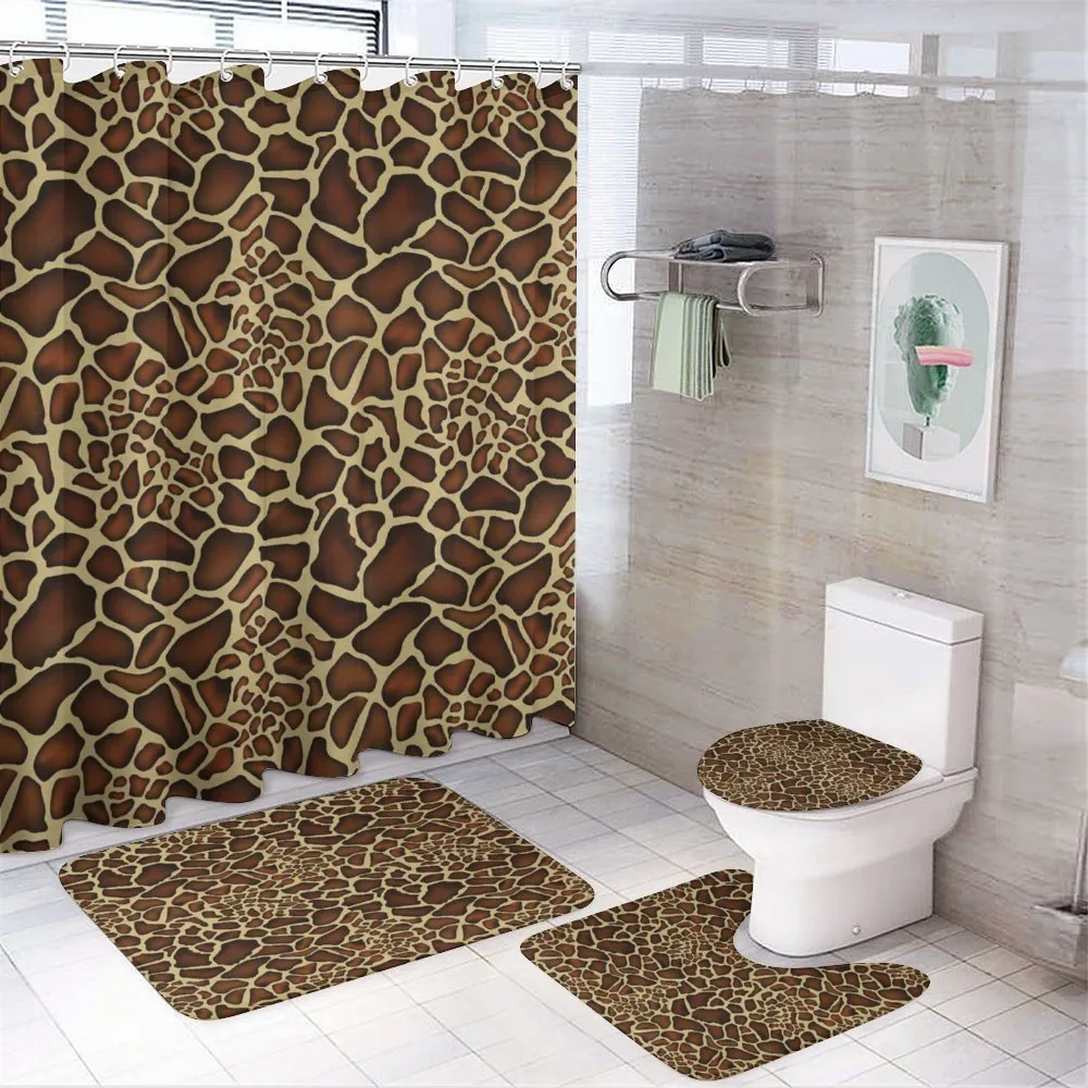Giraffe Skin Pattern — 4-Piece Bathroom Set preview