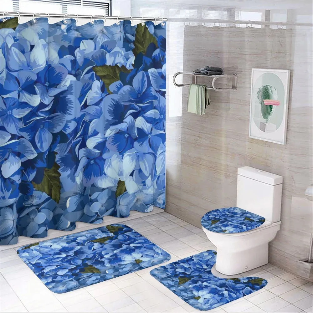 Hydrangea Flower — 4-Piece Bathroom Set preview