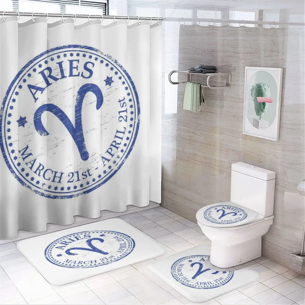 Vintage Stamp Sign — 4-Piece Bathroom Set preview