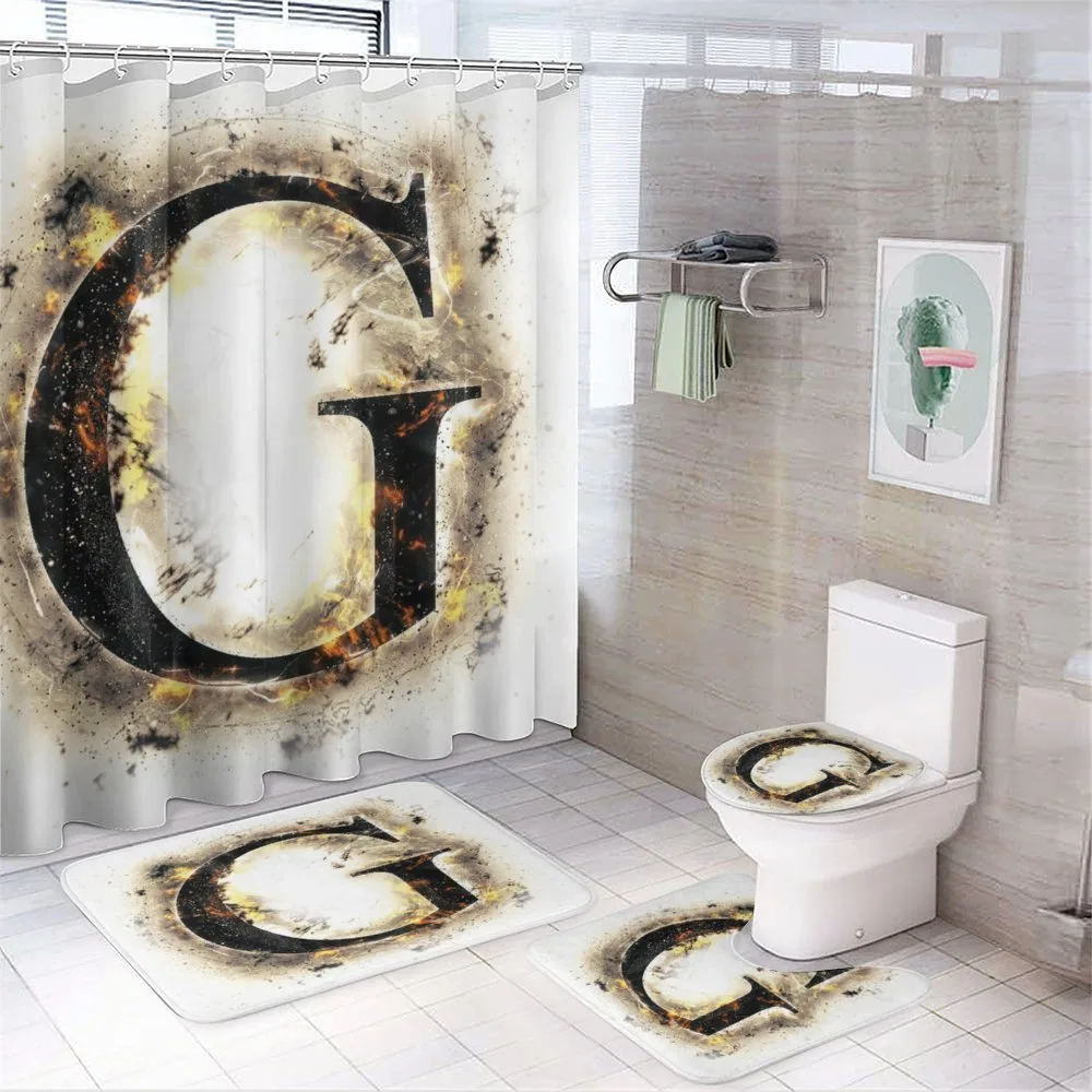 Blaze Alphabet Burnt — 4-Piece Bathroom Set preview