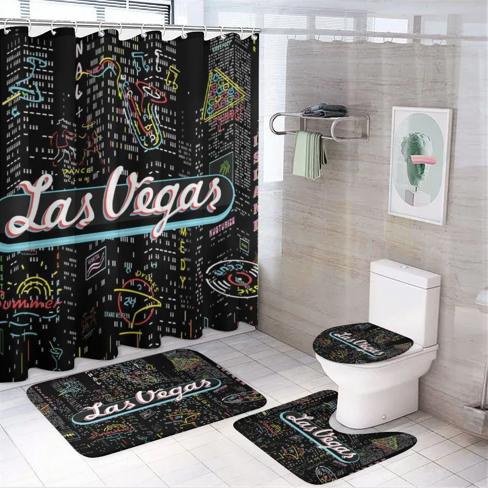 Buildings Sax Bar Signs 4-Piece Bathroom Set product video