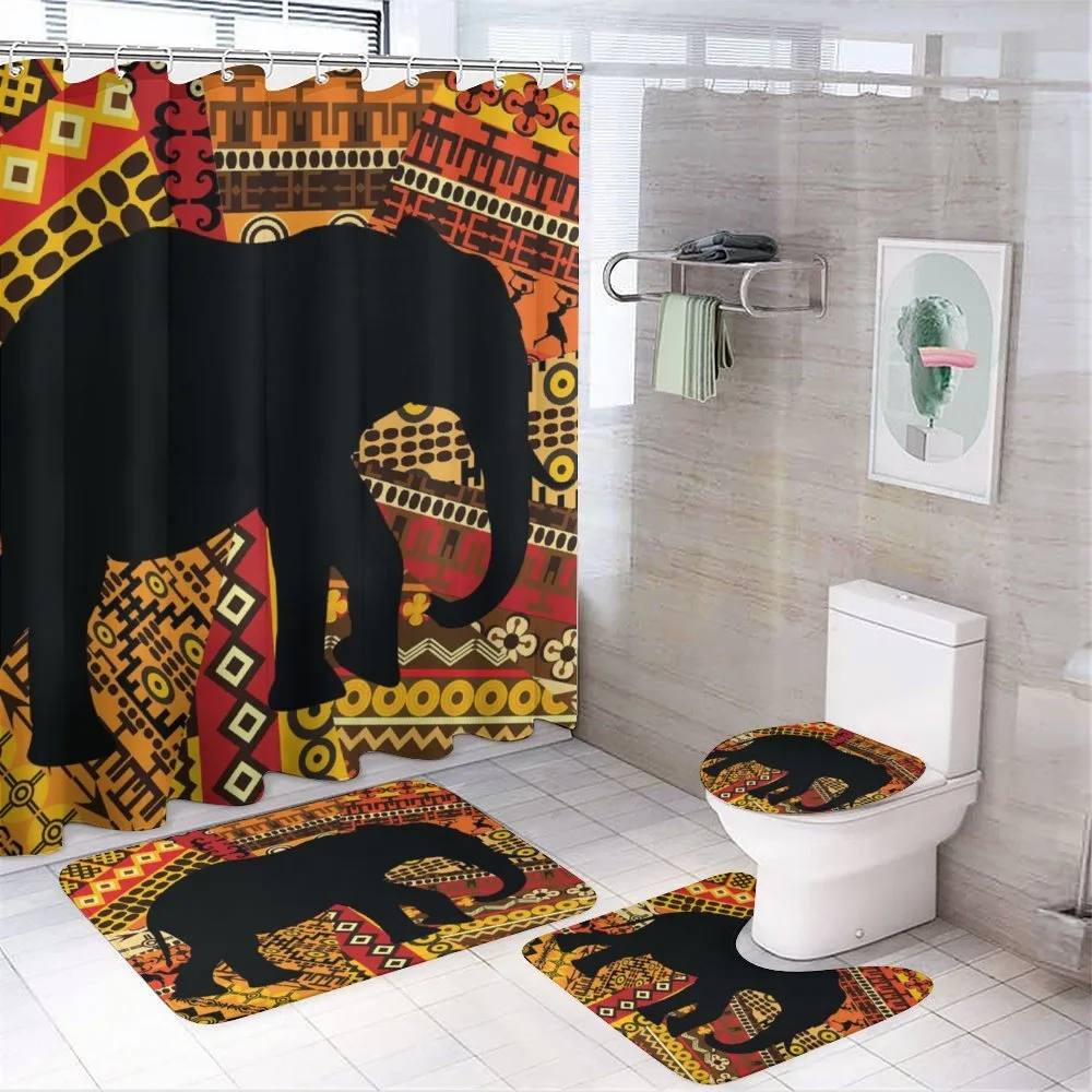 Elephant Silhouette — 4-Piece Bathroom Set preview