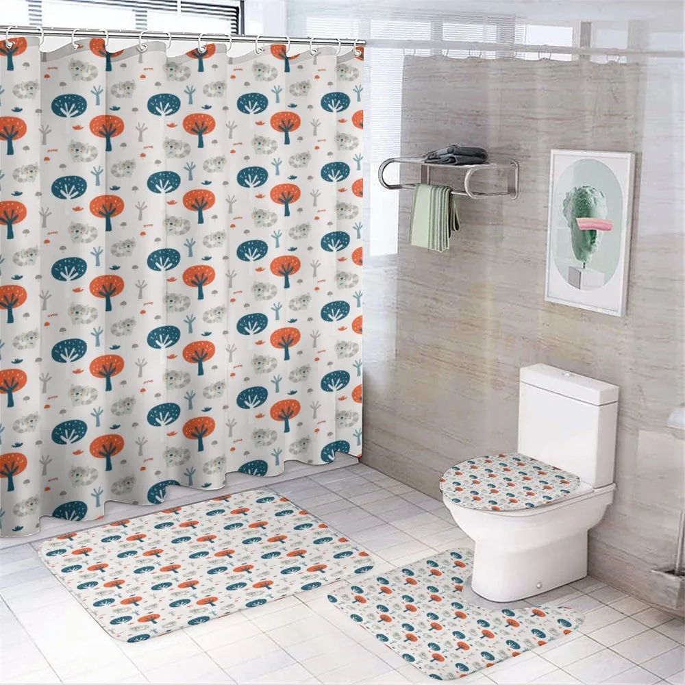 Fall Woodland Racoon — 4-Piece Bathroom Set preview