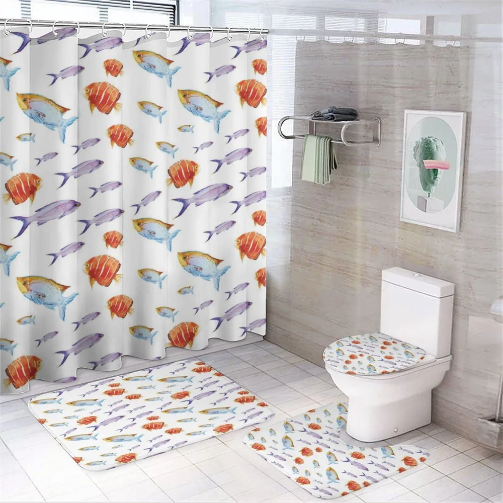 Goldfish and Mackerel — 4-Piece Bathroom Set preview