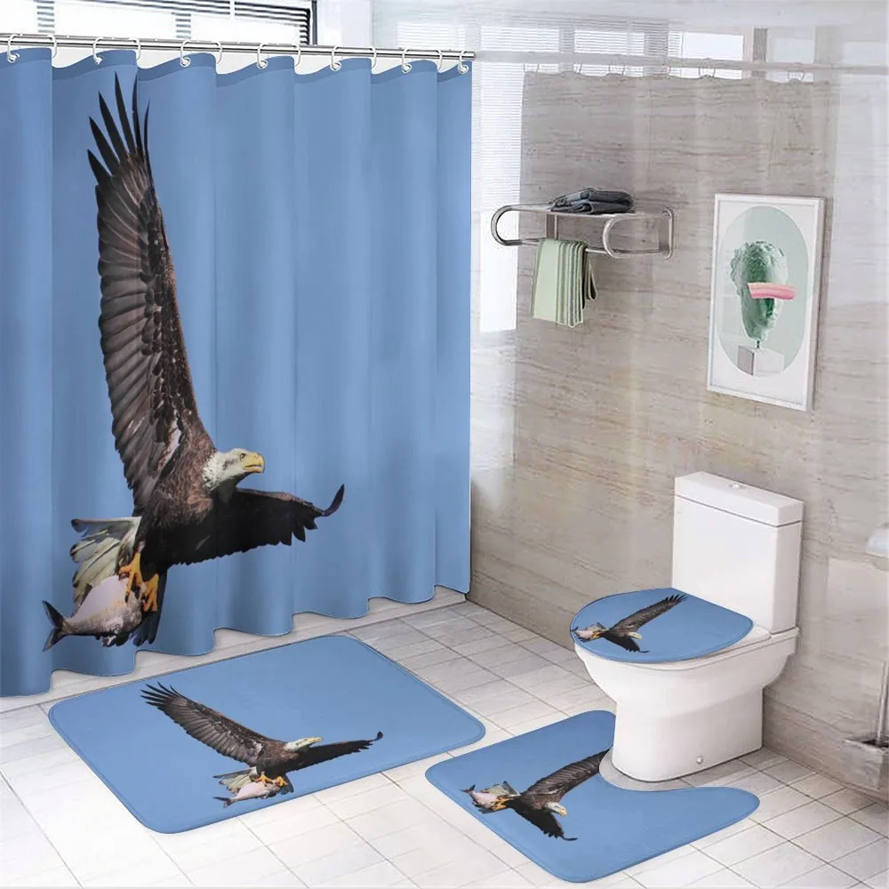 Hunter Bird with a Fish — 4-Piece Bathroom Set preview