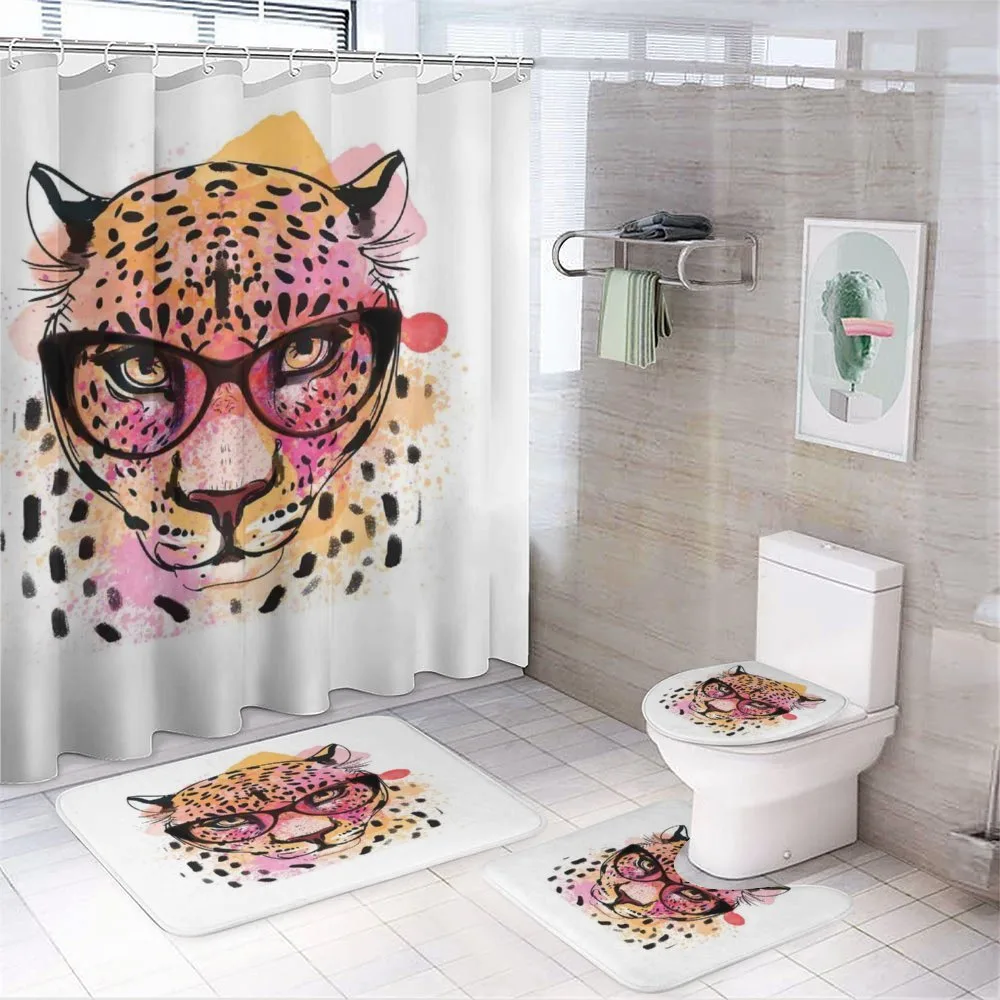 Modern Hipster Leopard — 4-Piece Bathroom Set preview