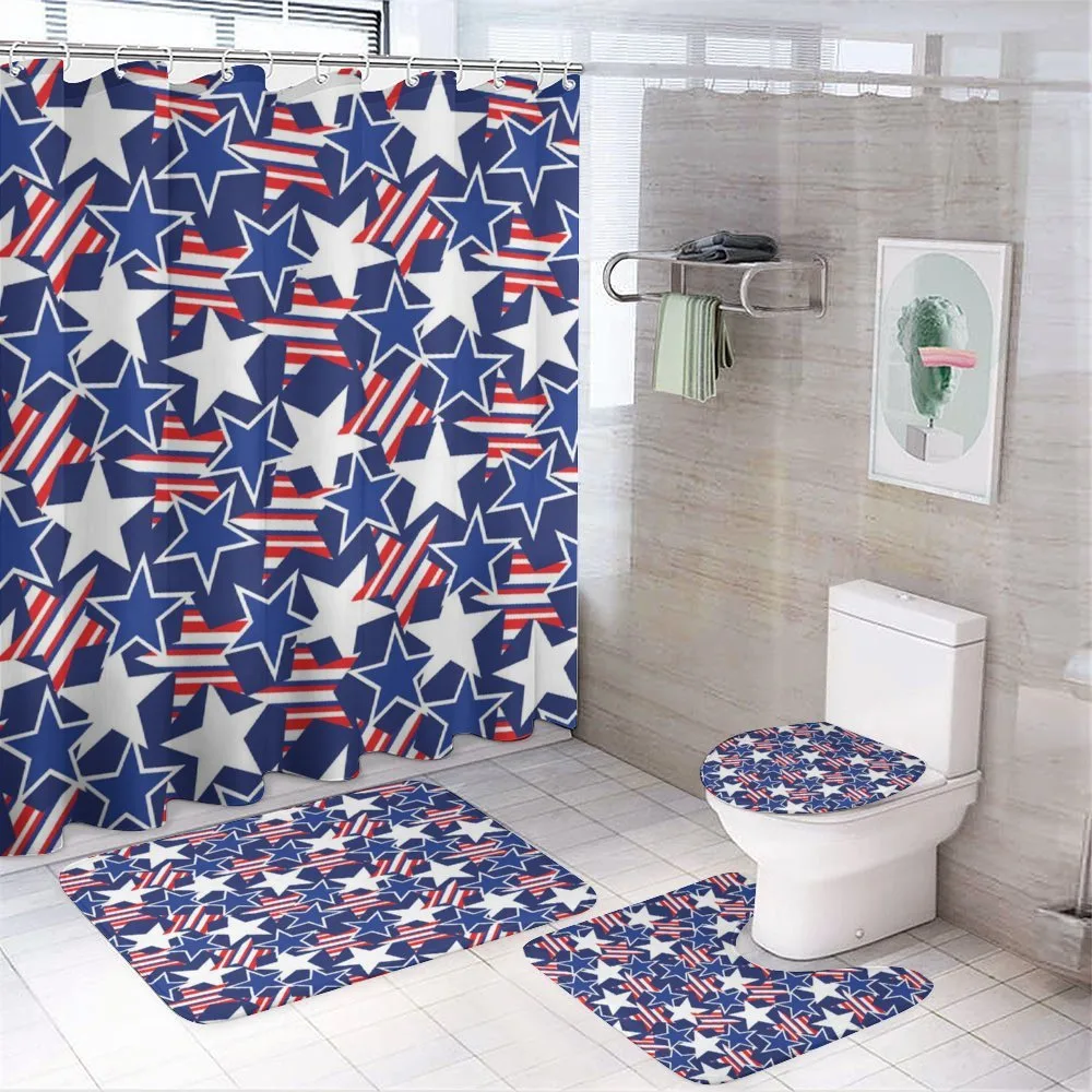 Patriotic American Star — 4-Piece Bathroom Set preview