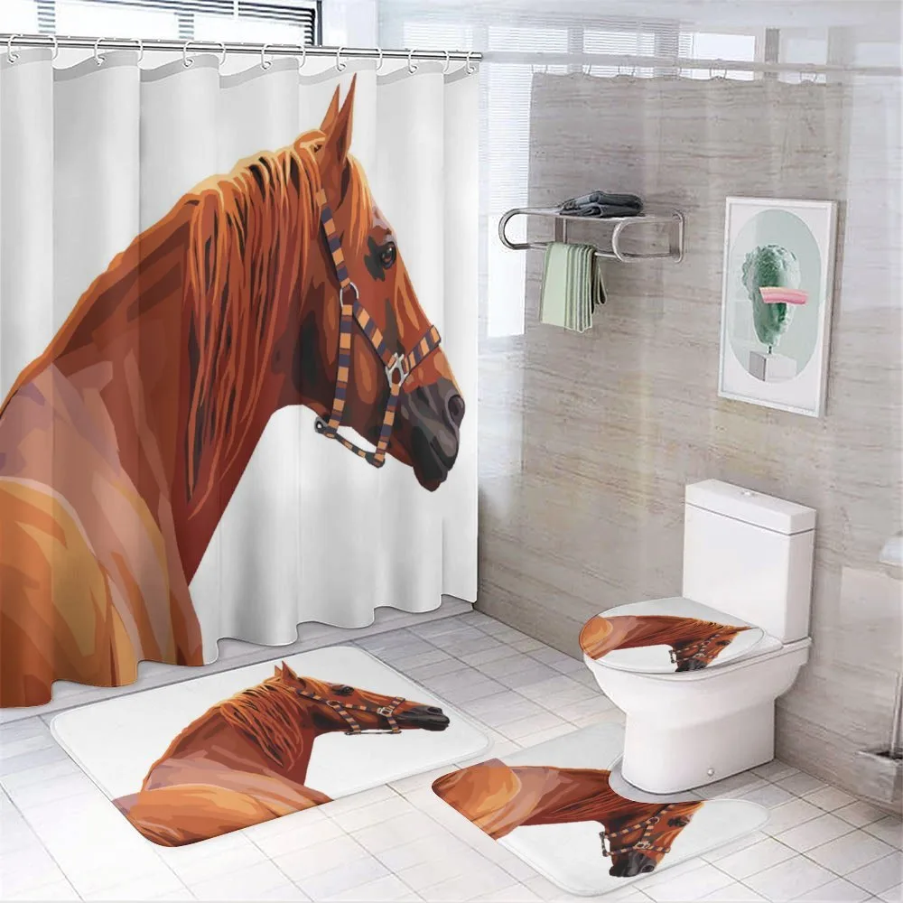 Race Jokey Horse Nature — 4-Piece Bathroom Set preview