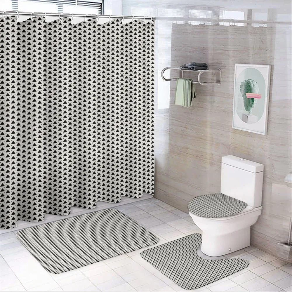 Simple Dots and Triangles — 4-Piece Bathroom Set preview
