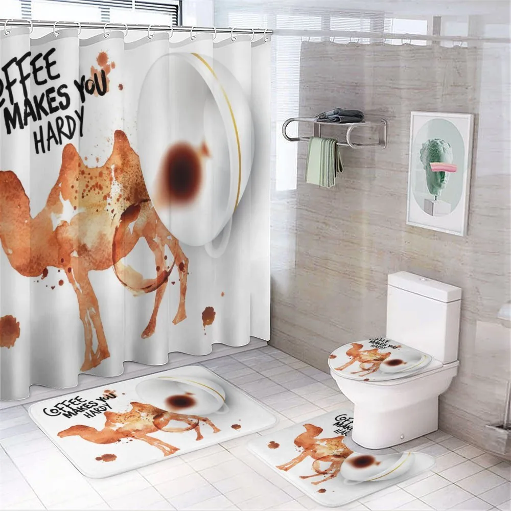 Spilled Hot Beverage — 4-Piece Bathroom Set preview