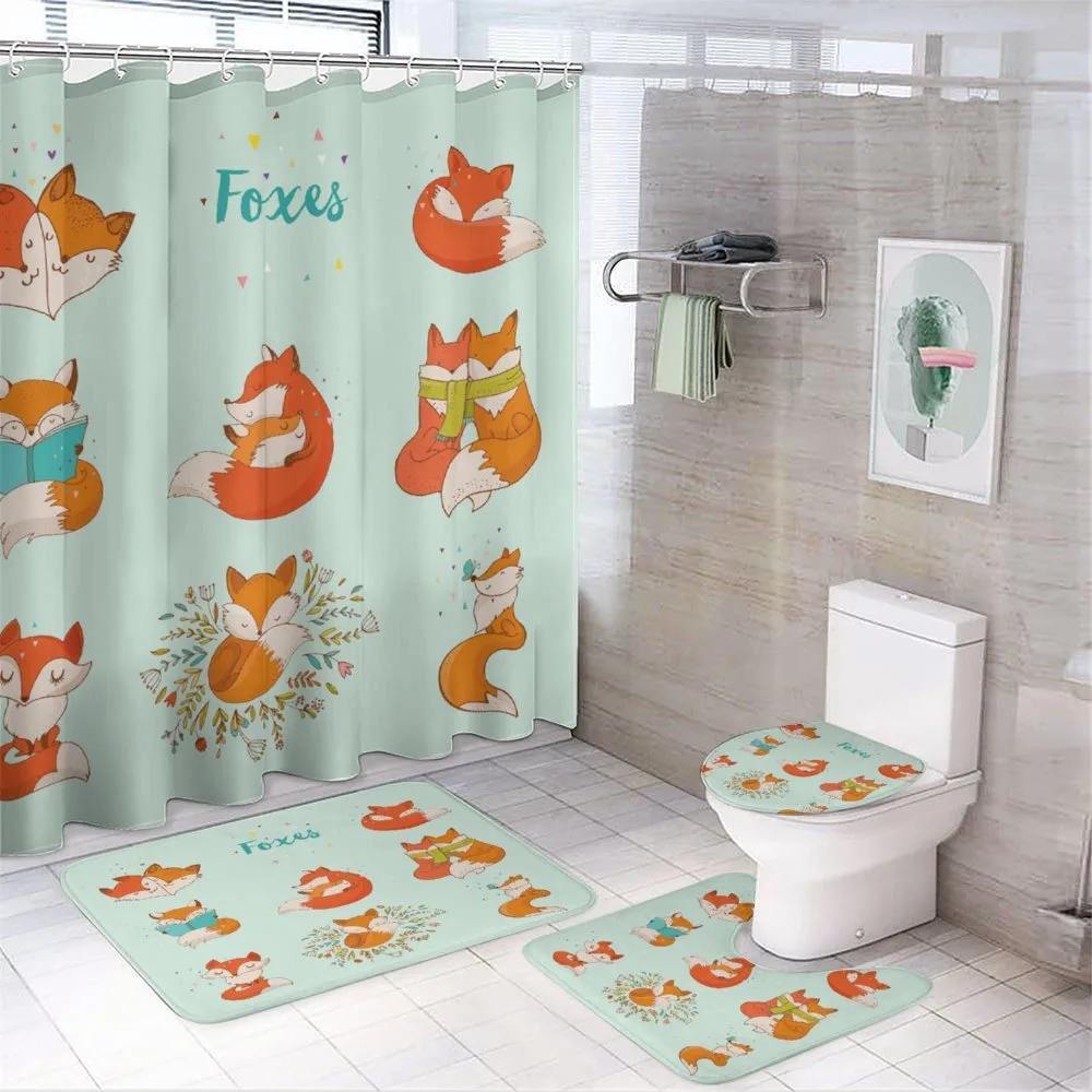 Fun Characters Kids Comic — 4-Piece Bathroom Set preview