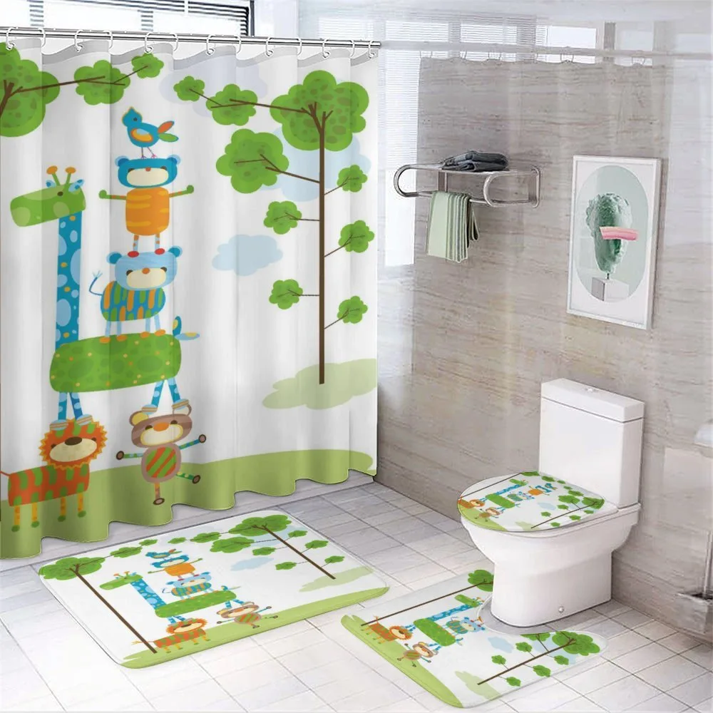 Funny Jungle Creatures — 4-Piece Bathroom Set preview