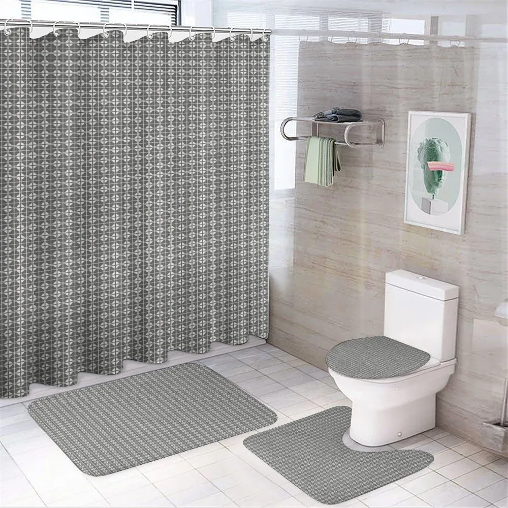 Lines Squares and Rounds — 4-Piece Bathroom Set preview