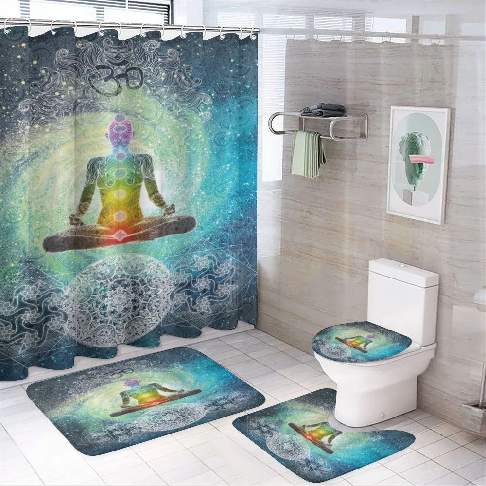 Mandala Zen Chakra Motif — 4-Piece Bathroom Set preview