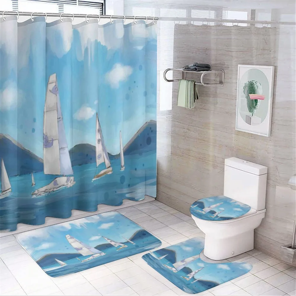 Sailing Landscape — 4-Piece Bathroom Set preview
