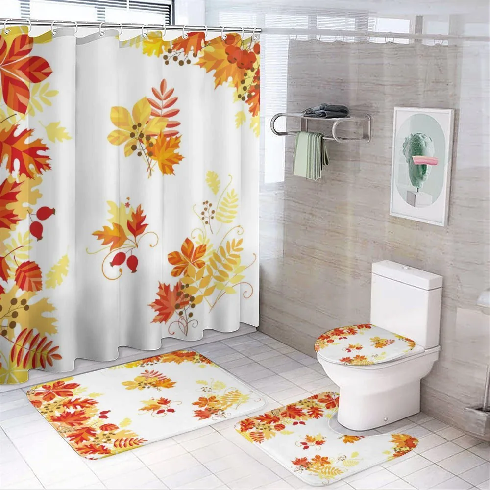 Tree Leaves and Berries — 4-Piece Bathroom Set preview