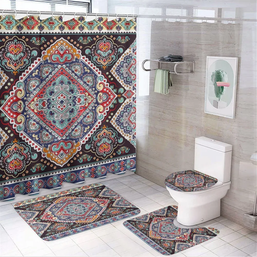 Vibrant Vintage Bohemian — 4-Piece Bathroom Set preview