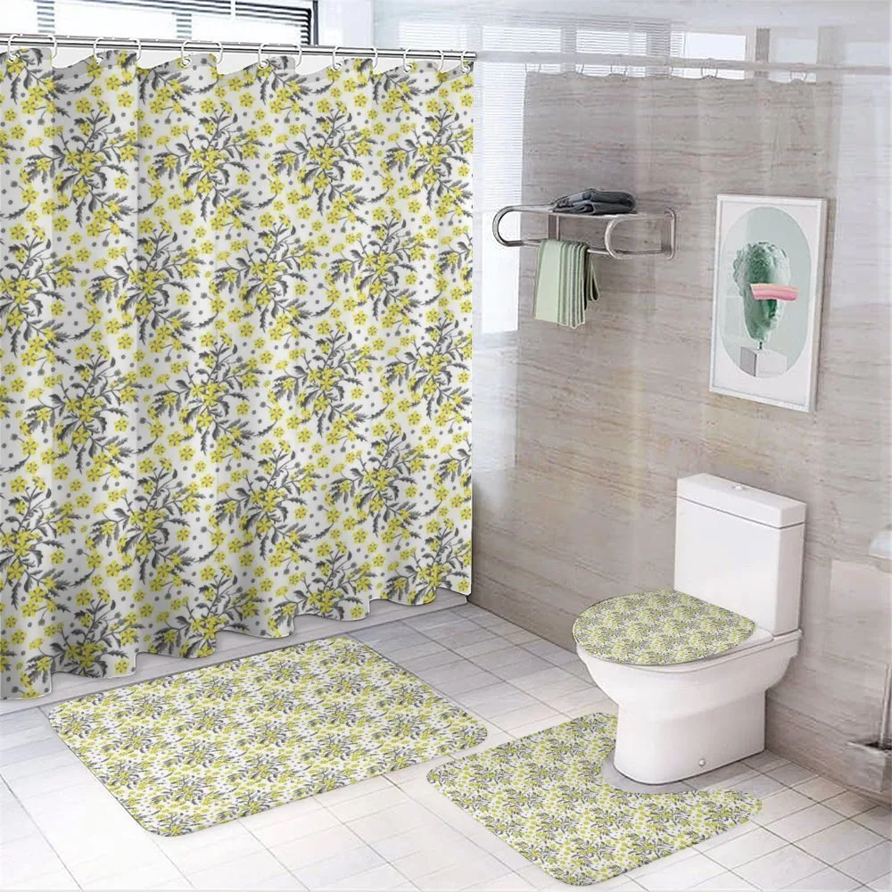 Vivid Spring Blossoms Art — 4-Piece Bathroom Set preview