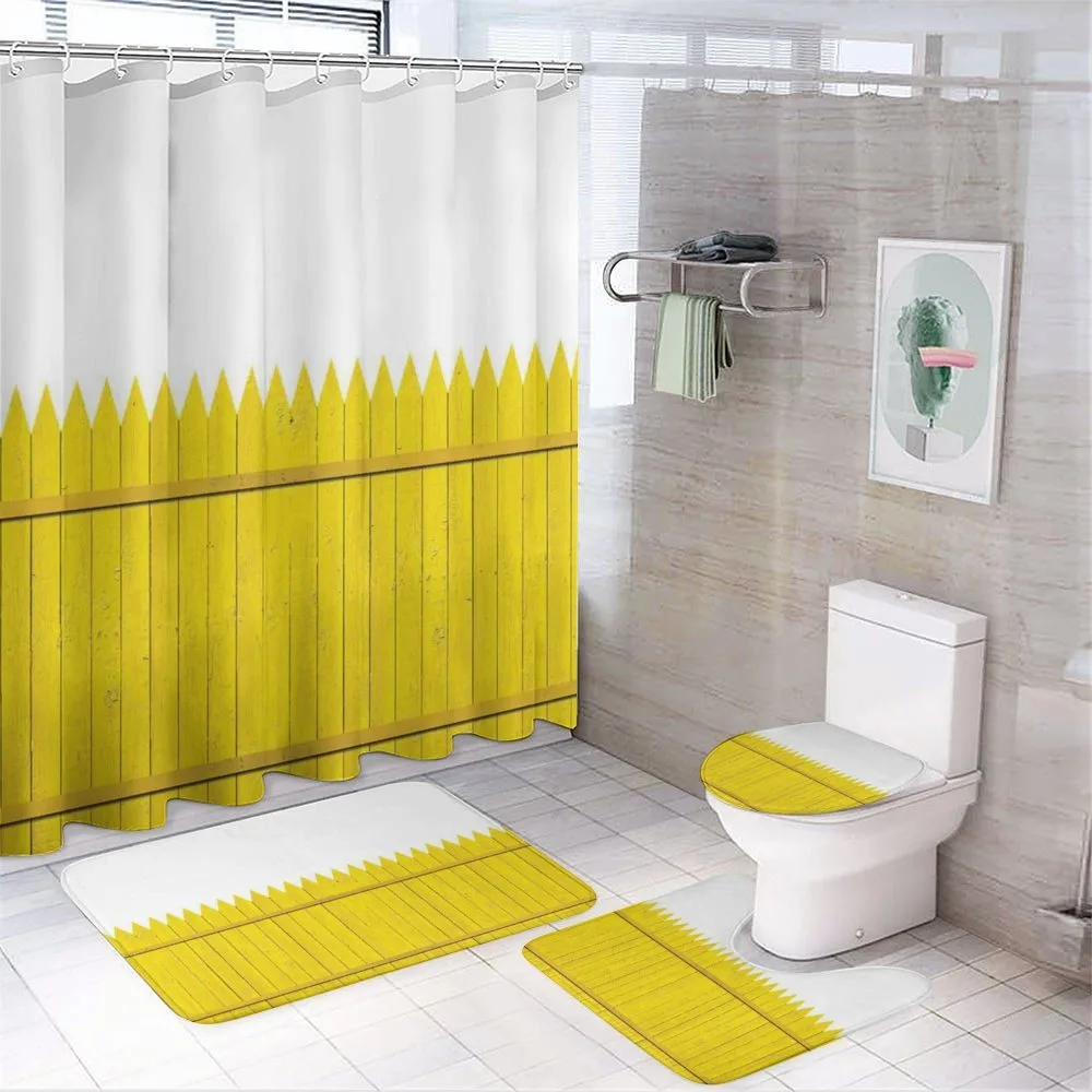 Wooden Picket Fence — 4-Piece Bathroom Set preview