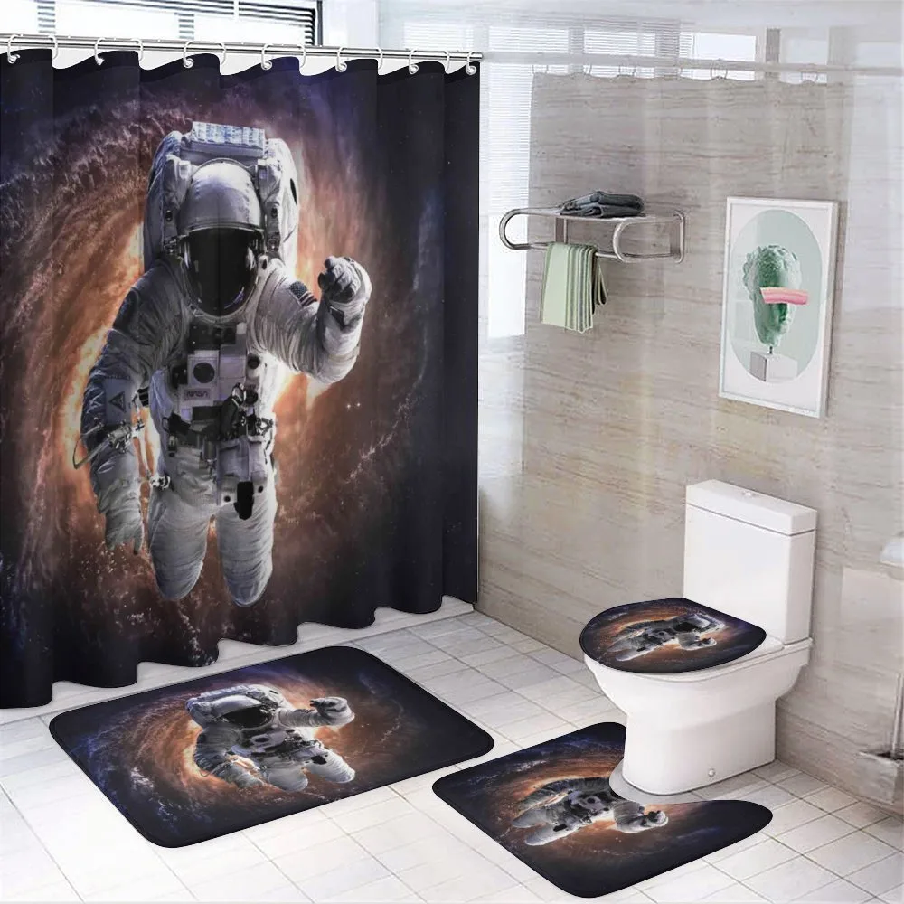 Astronaut in Outer Space — 4-Piece Bathroom Set preview