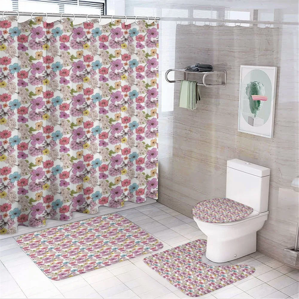 Burgeoning Apple Flowers — 4-Piece Bathroom Set preview