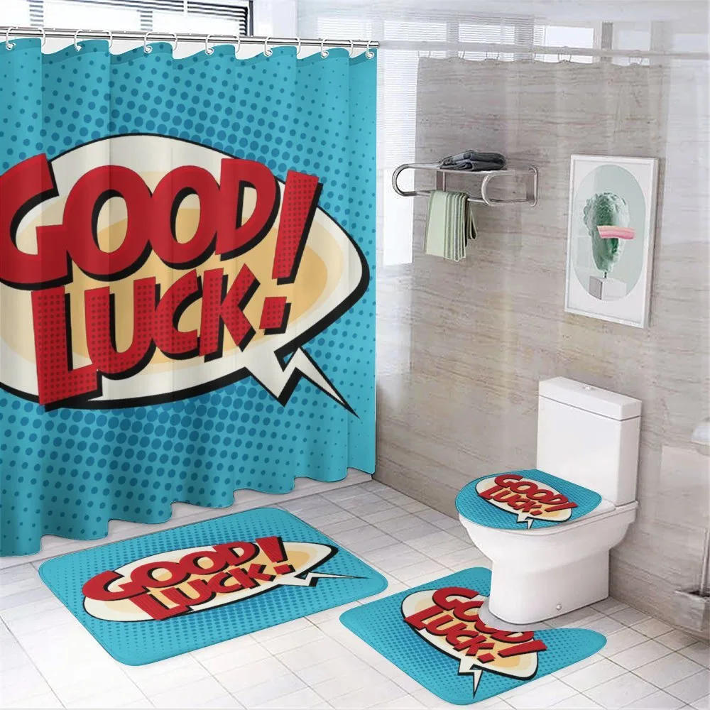 Comic Book Strip — 4-Piece Bathroom Set preview