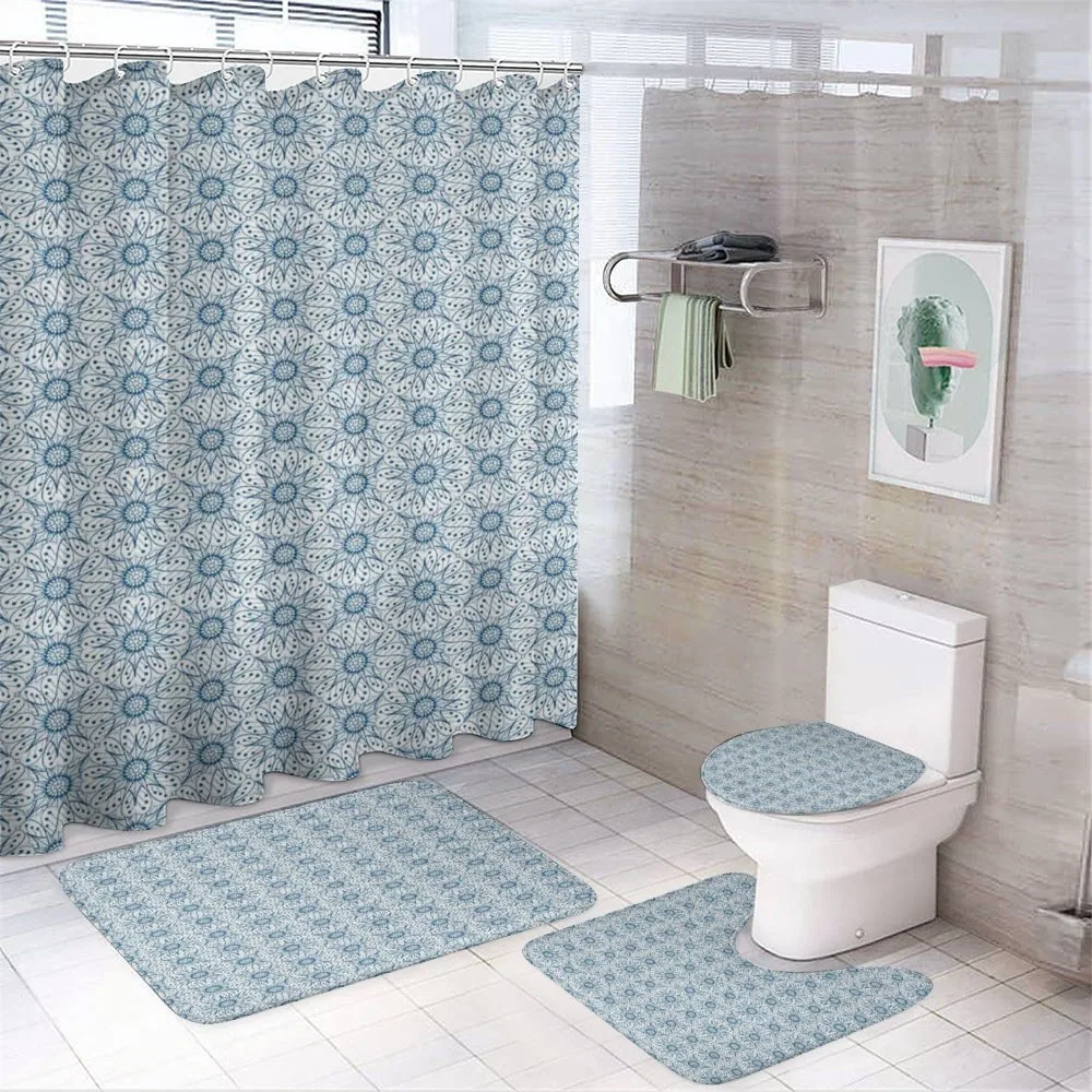 Dutch Floral Tile — 4-Piece Bathroom Set preview