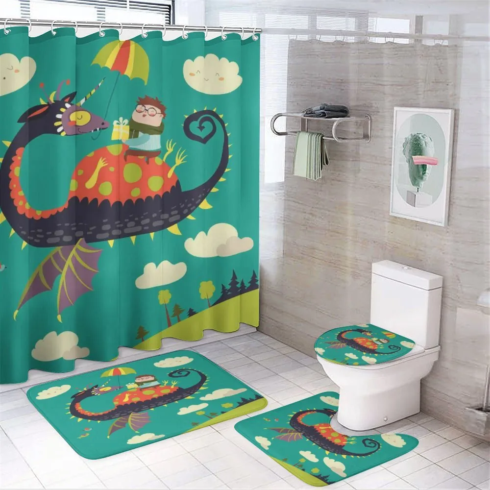 Fantasy Dragon Rider — 4-Piece Bathroom Set preview