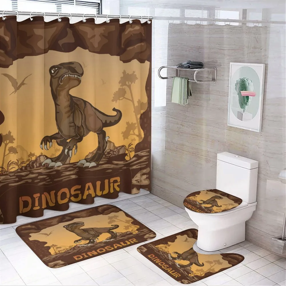 Giant Dinosaur Cliffs — 4-Piece Bathroom Set preview