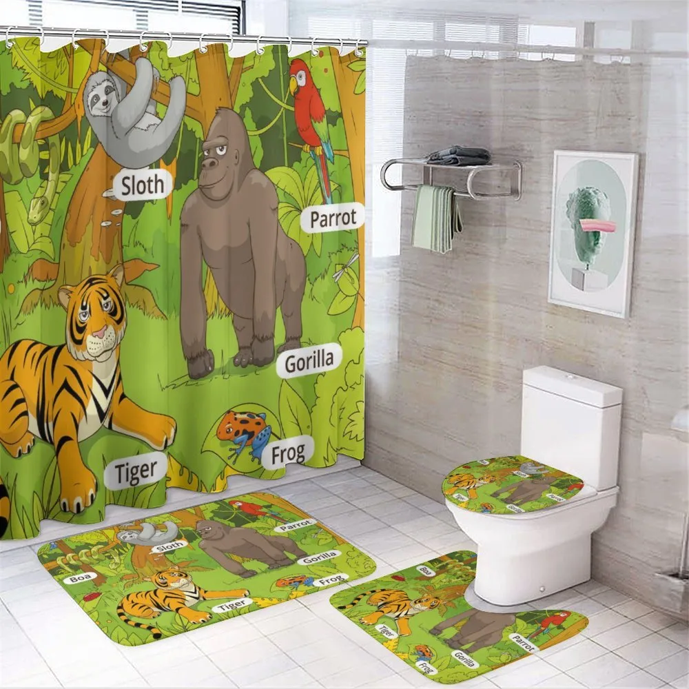 Jungle Fauna Zoo — 4-Piece Bathroom Set preview