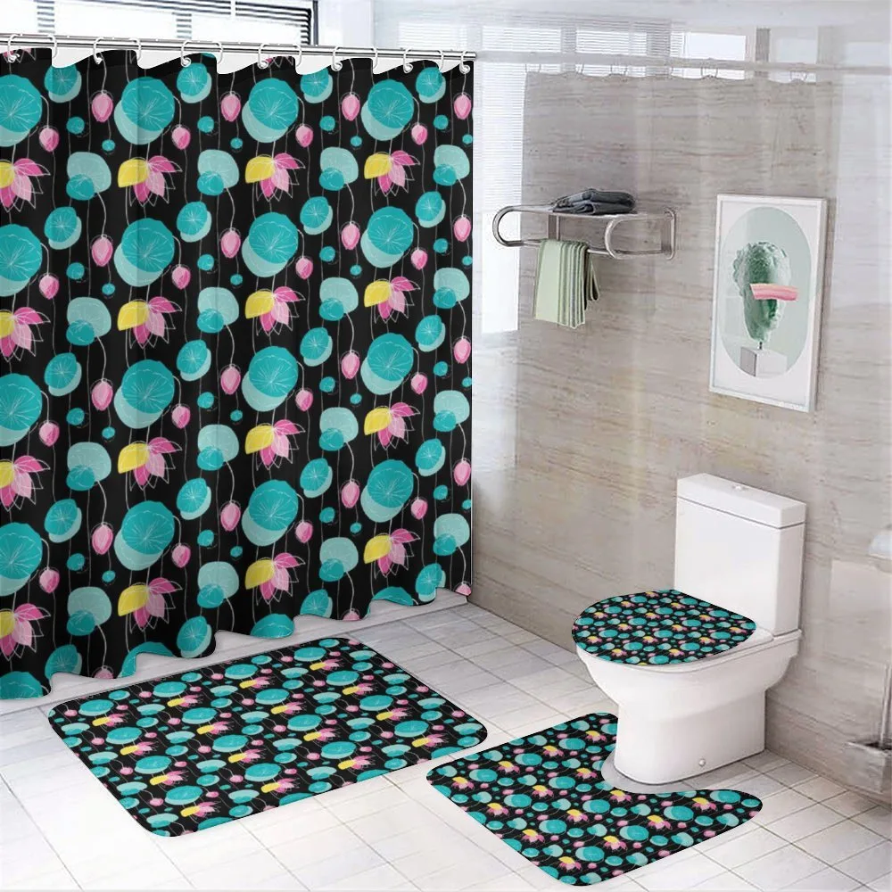 Lotus Flowers and Pads — 4-Piece Bathroom Set preview