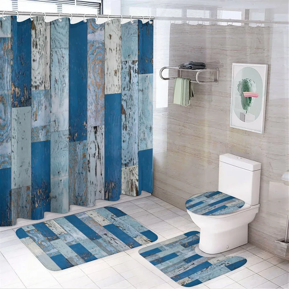 Old Rough Planks Cabin — 4-Piece Bathroom Set preview