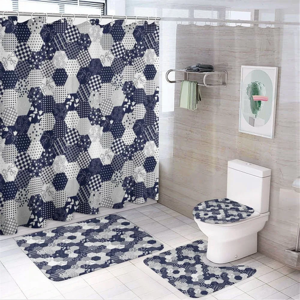 Patchwork Style Dots Star — 4-Piece Bathroom Set preview