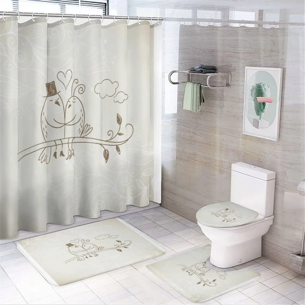 2 Birds Love — 4-Piece Bathroom Set preview