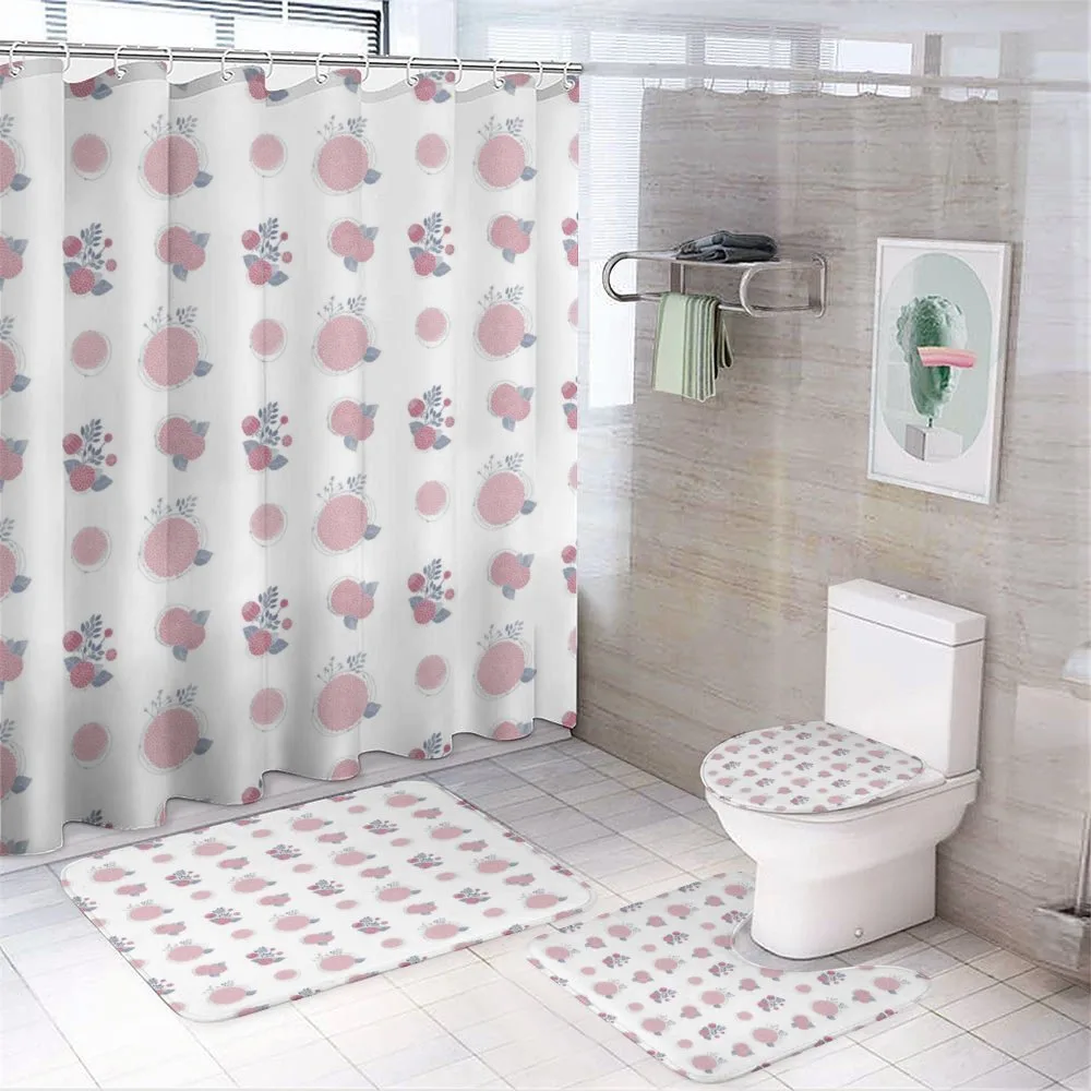 Abstract Simple Floral Art — 4-Piece Bathroom Set preview