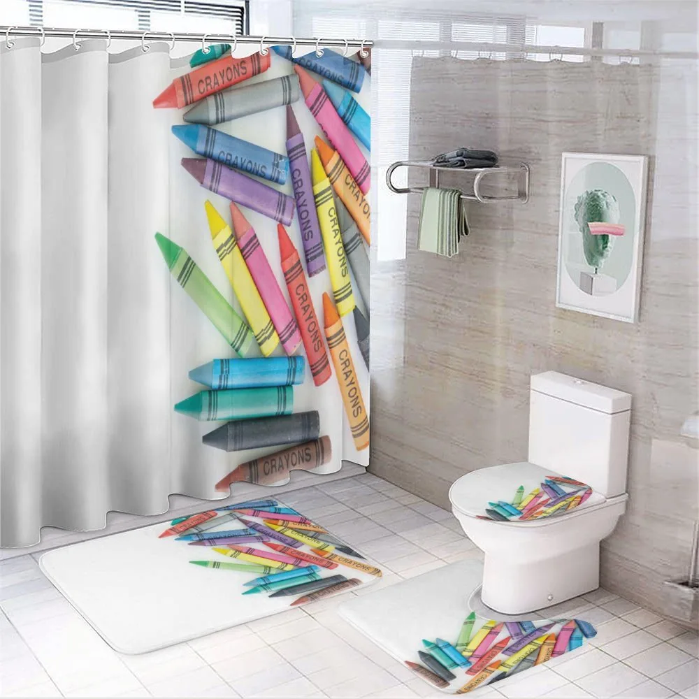 Colorful Painting Crafts — 4-Piece Bathroom Set preview